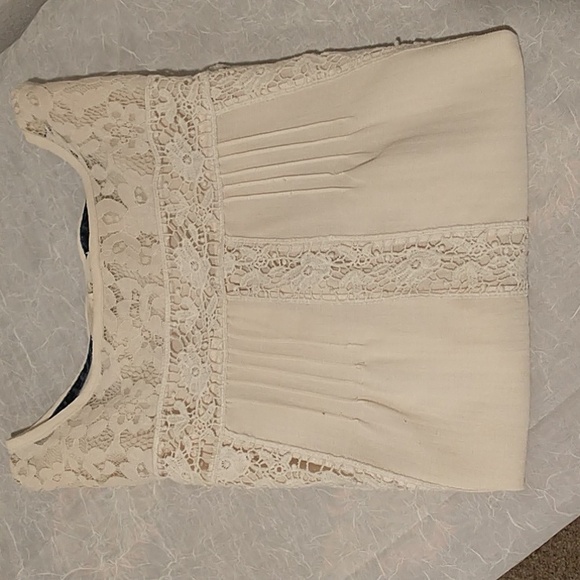 Rewind Cream Lace Detail Blouse - Picture 9 of 9